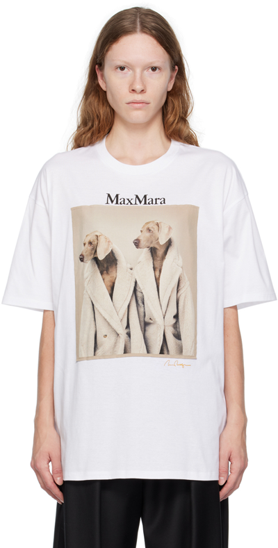 Shop Max Mara White Tacco T-shirt In 010 White