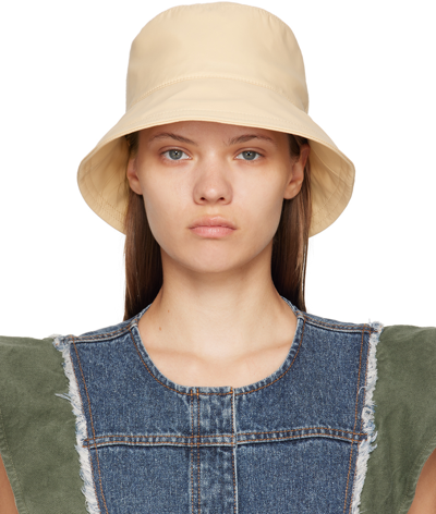 Shop Chloé Beige Romy Bucket Hat In 21e Soft Khaki