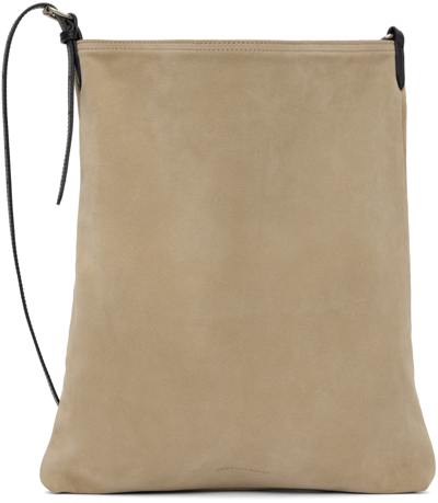 Shop Dries Van Noten Beige Contrast Messenger Bag In 104 Stone