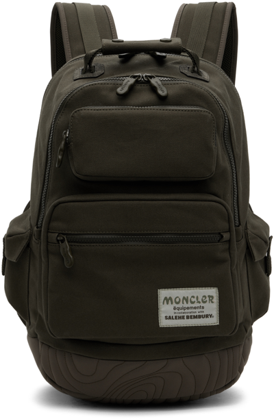 Shop Moncler Genius Moncler X Salehe Bembury Khaki Backpack In 833