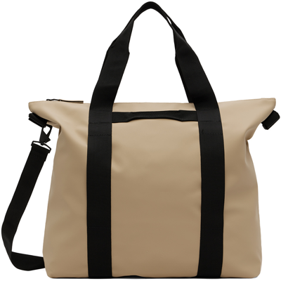 Shop Rains Tan Waterproof Tote In Sand