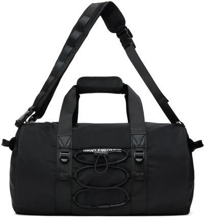 Shop Versace Jeans Couture Black Logo Bag In E899 Black