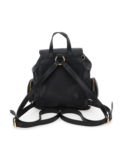Shop Monnalisa Regenerated Leather Backpack In Black