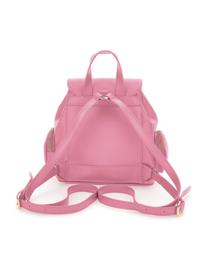 Shop Monnalisa Regenerated Leather Backpack In Rosa Fairy Tale