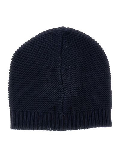 Monnalisa Extra-fine Merino Wool Hat In Dark Blue