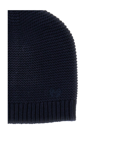 Monnalisa Extra-fine Merino Wool Hat In Dark Blue