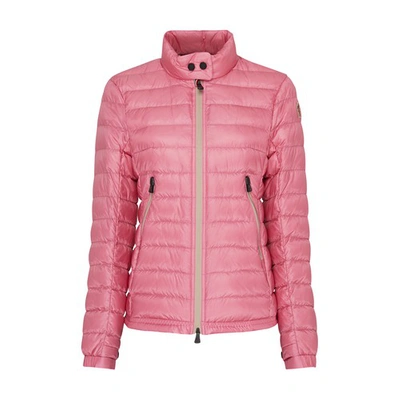 Moncler Logo-patch Padded-design Jacket In Pink