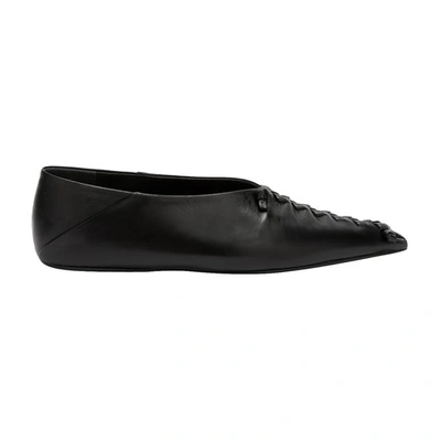 Shop Jil Sander Ballerinas In Black