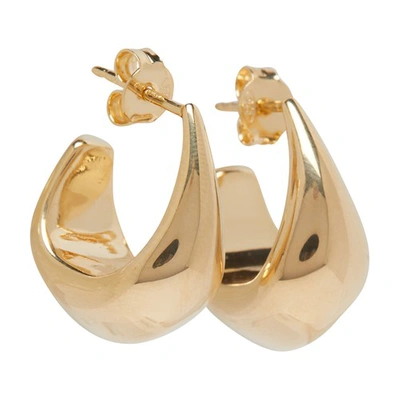Shop Lemaire Curved Mini Drop Earrings In Gold
