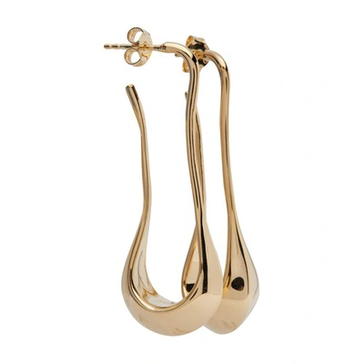 Shop Lemaire Short Drop Earrings In Gold