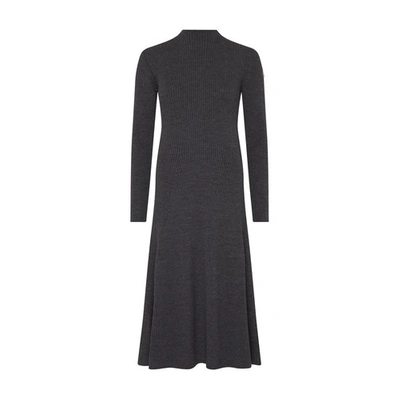 Shop Moncler Long-sleeved Dress In Black
