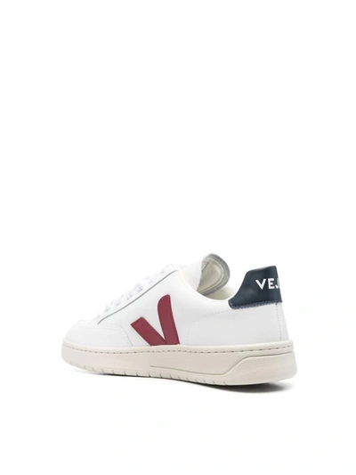 Shop Veja V12 Leather Sneakers Shoes In White