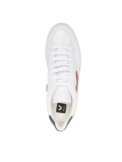 Shop Veja V12 Leather Sneakers Shoes In White