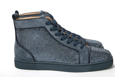 Shop Christian Louboutin Blue Louis Junior Spikes Sneaker Men's Shoes