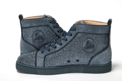 Shop Christian Louboutin Blue Louis Junior Spikes Sneaker Men's Shoes