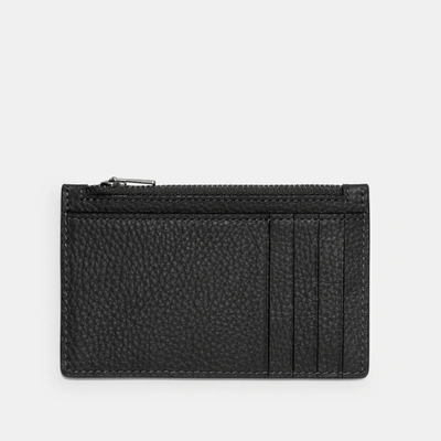 Coach Outlet Zip Card Case In Black