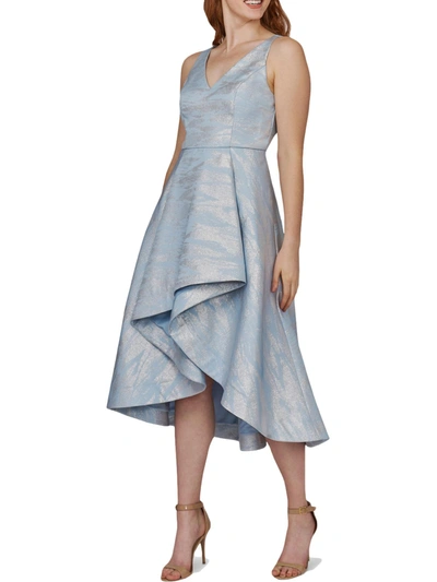 Shop Adrianna Papell Womens Hi Low Maxi Cocktail And Party Dress In Blue