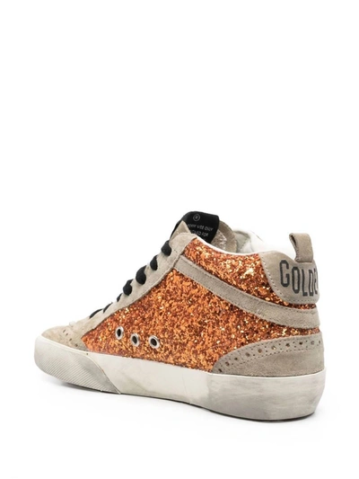 Shop Golden Goose Gwf00122f00324430258 Midstar Glitter-embellished Sneakers In Cinnamon/ice In Multi