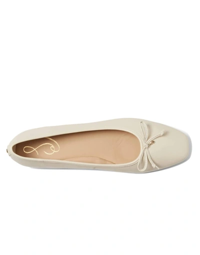 Shop Sam Edelman Marisol Ballet Flat In Ivory Leather In White