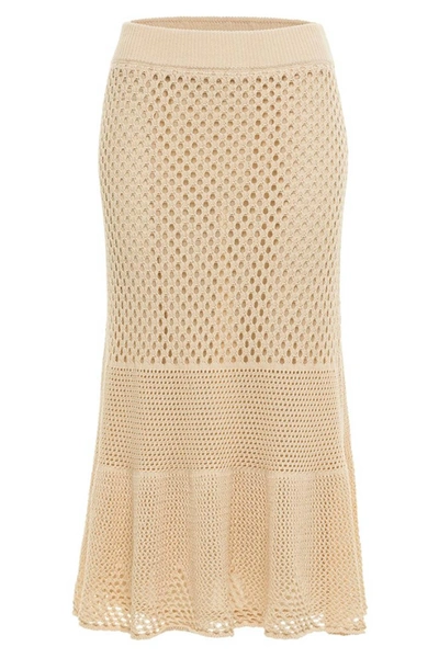 Shop Anna Cate Alex Knit Skirt In Nude In Brown