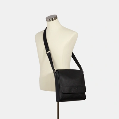 Coach Outlet Houston Map Bag In Signature Leather In Black