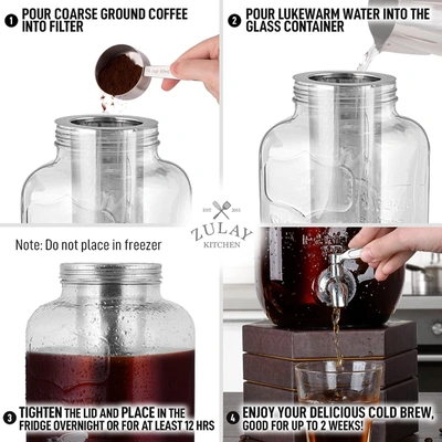Zulay Kitchen 1 Gallon Cold Brew Coffee Maker In Multi