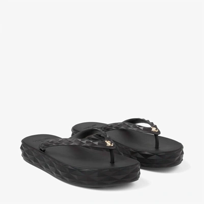 Shop Jimmy Choo Diamond Flip Flop In Black