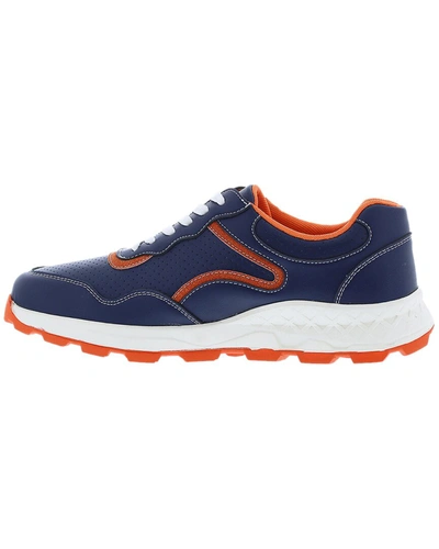Shop French Connection Petta Leather Sneaker In Blue