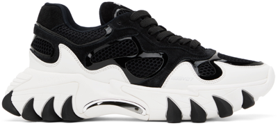 Shop Balmain Black & White B-east Sneakers In Eab Noir/blanc