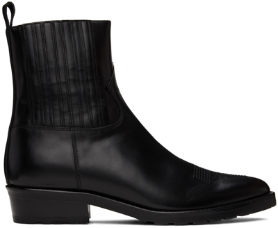 Shop Toga Virilis Ssense Exclusive Black Embroidered Chelsea Boots