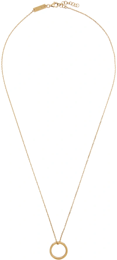 Shop Maison Margiela Gold Cable Chain Necklace In 950 Yellow Gold Plat