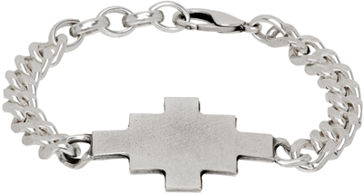 Shop Marcelo Burlon County Of Milan Silver Cross Bracelet