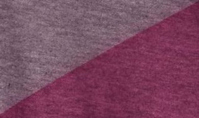Go Couture V-neck Asymmetric Long Sleeve T-shirt In Grey/purple