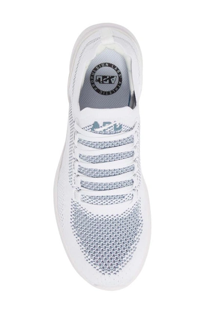 Shop Apl Athletic Propulsion Labs Techloom Breeze Knit Running Shoe In White/ Blue