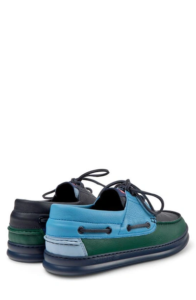 Shop Camper Twins Mismatched Boat Shoe In Blue/green
