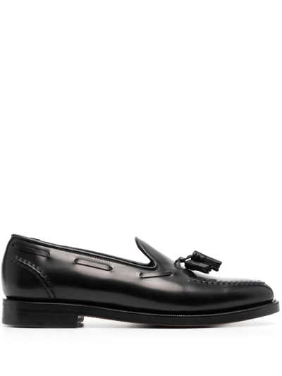 Shop Polo Ralph Lauren Booth Leather Loafers In Black
