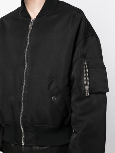 Shop Stolen Girlfriends Club Baltimore Zip-up Bomber Jacket In Black