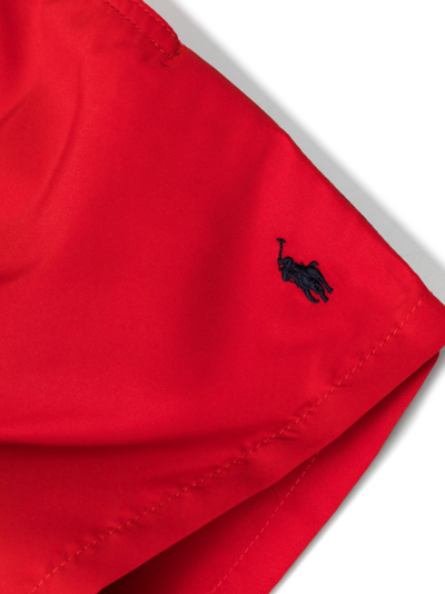 Shop Ralph Lauren Polo Pony-motif Swim Shorts In Red
