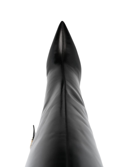Shop N°21 Schuhe 120mm Leather Boots In Black
