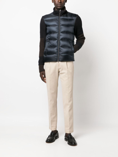 Shop Herno Zip-up Padded Jacket In Blue