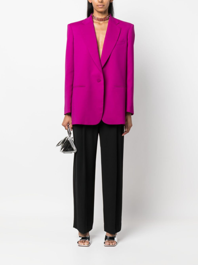 Shop The Andamane Notched-lapel Single-breasted Blazer In Pink