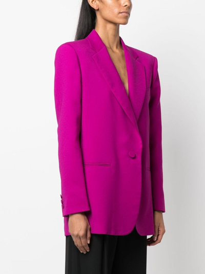 Shop The Andamane Notched-lapel Single-breasted Blazer In Pink