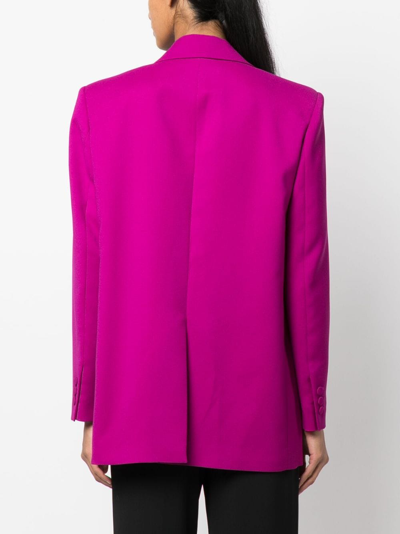 Shop The Andamane Notched-lapel Single-breasted Blazer In Pink