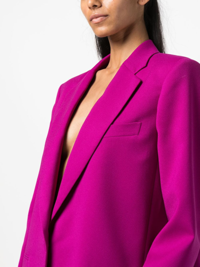 Shop The Andamane Notched-lapel Single-breasted Blazer In Pink