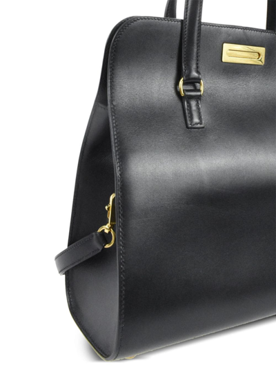 Pre-owned Hermes 2002  Box-shaped Two-way Handbag In Black