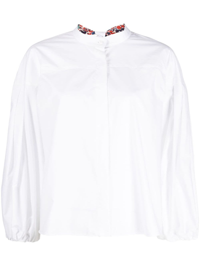 Shop La Doublej Share Your Screen Cotton Shirt In White