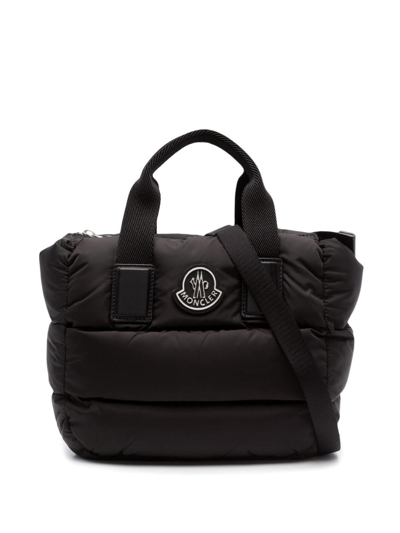 Shop Moncler Mini Caradoc Tote Bag In Black