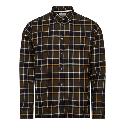 Shop Norse Projects Anton Flannel Check Shirt In Green