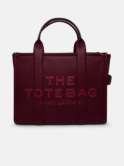 Shop Marc Jacobs (the) Cherry Leather Midi Tote Bag In Bordeaux