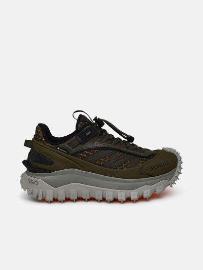 Shop Moncler Green Polyamide Trail Grip Sneakers